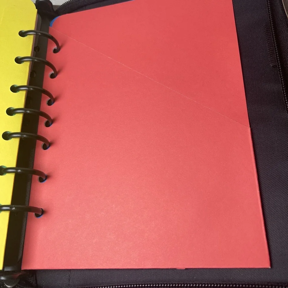 Day Timer Brown Zippered 7-Ring Planner Organizer  Approx. 8